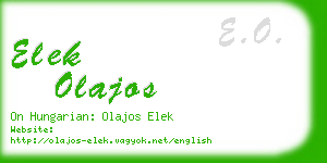 elek olajos business card